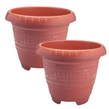 Vasos Redondos Grandes 26 Litros - Kit com 2 - Terracota